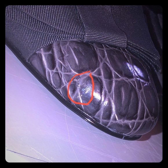 Ellen Tracy New Croc Design Leather Shoes - Picture 11 of 12